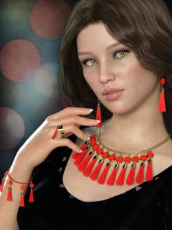 58315 首饰 Tassel Jewelry Mega Pack for Genesis 8 Female