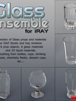 119385 道具 家用容器 Exnem Glass Ensemble for IRAY by exnem ()