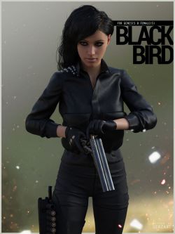 137060 服装 杀手 Black Bird Outfit for Genesis 8 Female by serzart (