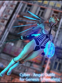 43763 服装 科幻  CyberAngel - The Outfit for Genesis 3 Female