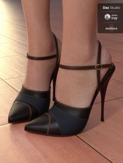 58821 鞋子 Stylett High Heels for Genesis 3 and 8 Female