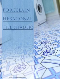 83183 瓷砖着色器 Porcelain Hexagonal Tile Iray Shaders