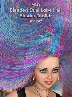 62141 插件 着色器 MMX Blended Dual Lobe Hair Shader Toolkit for Iray