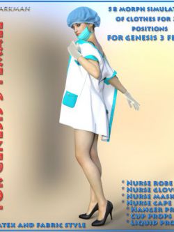116057 服装  医生服装 Sexy Nurse Uniform for Genesis 3 Female(s) by
