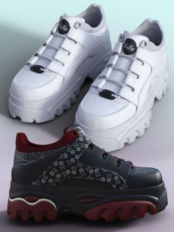 82549 鞋子 Buffz Platform Sneakers for Genesis 8 Females