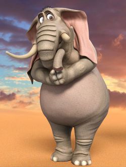 93979 卡通动物 3D Universe Toon Elephant with dForce