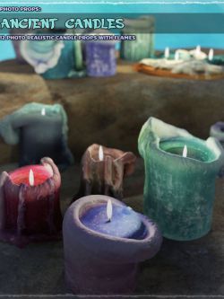 113170 蜡烛道具 Photo Props: Ancient Candles by ShaaraMuse3D (),  W