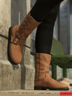 80509 鞋子 Side Laced Boots for Genesis 8 Female