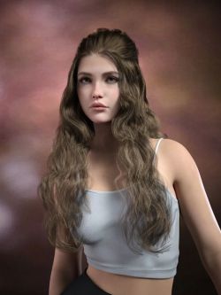 93916 头发 dForce Mademoiselle Anne Long Hair for Genesis 9