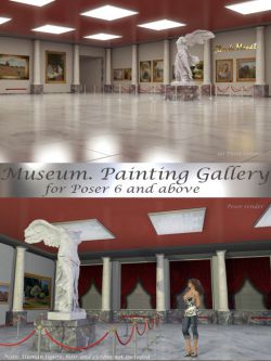 107176 场景 绘画馆 AJ Museum. Painting Gallery